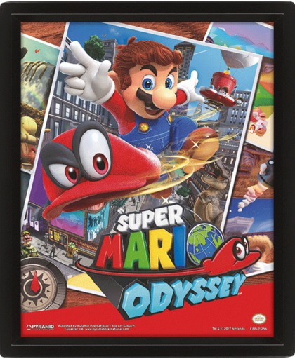 Super Mario Odyssey - Framed 3D Lenticular (23x29cm)