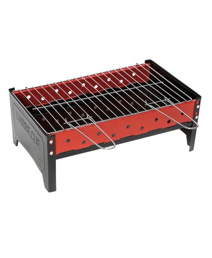 Camp-gear Barbecue - Compact - Houtskool - Zwart/rood