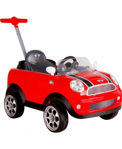 Rollplay duwauto met pedalen Mini Cooper rood