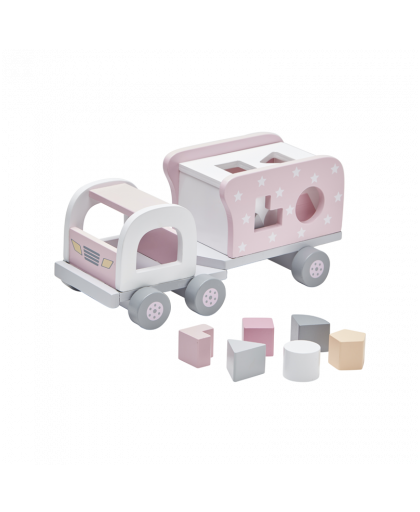 Kids Concept - Block Sorter Truck (Pink) (1000170)