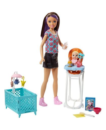 Barbie - Skipper Babysitters Doll and Playset - Feeding Chair(FHY98)