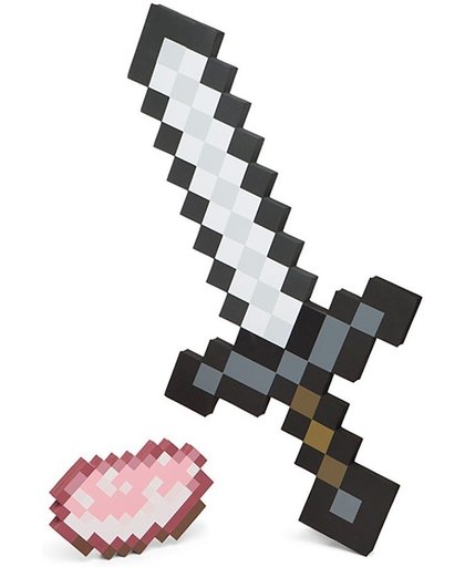 Minecraft Foam Iron Sword & Raw Porkchop