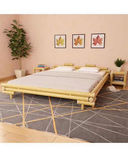 vidaXL Bamboo Bed 180x200 cm 6FT Super King Natural