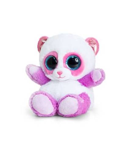 Keel toys pluche panda knuffel lila/roze 15 cm