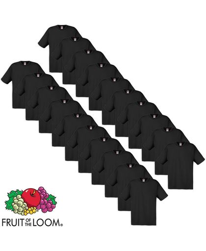Fruit of the Loom Origineel T-shirt katoen zwart 20 stuks XXL