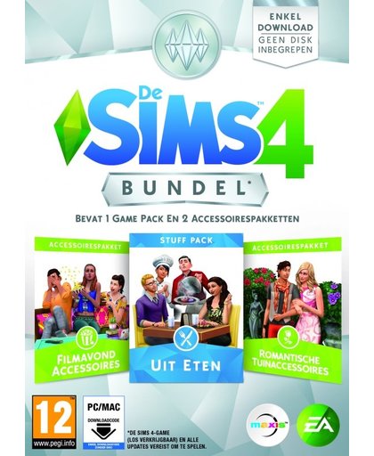 De Sims 4 Add-On Bundel Pack (film, uit eten, tuin)