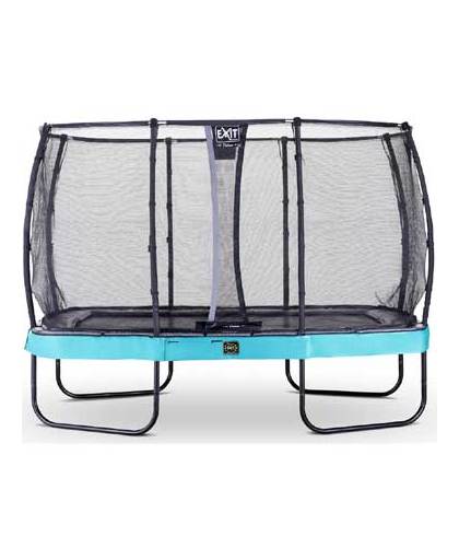 EXIT Elegant Premium trampoline rectangular 244x427cm with safetynet Deluxe - blue