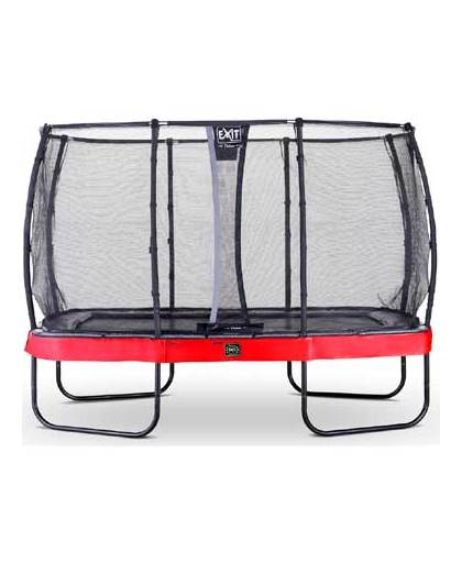 EXIT Elegant Premium trampoline rectangular 244x427cm with safetynet Deluxe - red