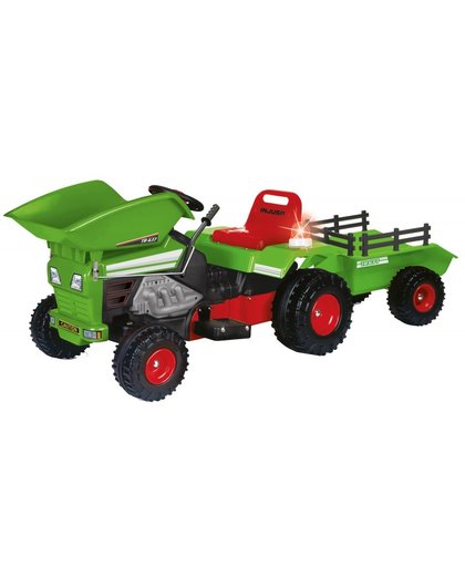 Injusa accuvoertuig tractor Dump Track 6V 145 cm groen