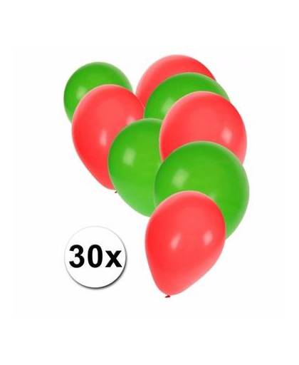 30x ballonnen in portugese kleuren