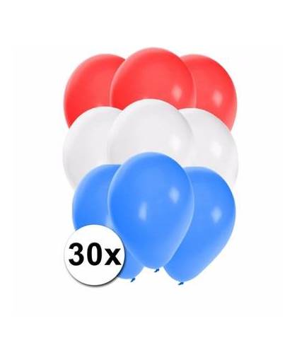 30x ballonnen in nederlandse kleuren