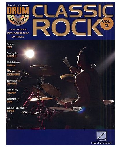 Hal Leonard Drum Play Along Volume 2 Classic Rock Drums