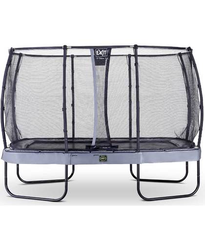 EXIT Elegant Premium trampoline rectangular 214x366cm with safetynet Deluxe - grey