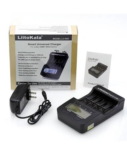 100%Liitokala lii500 Smart Universele LCD Ion NiMh AA AAA 10440 14500 16340 17335 17500 18490 17670 18650 Batterij Charger