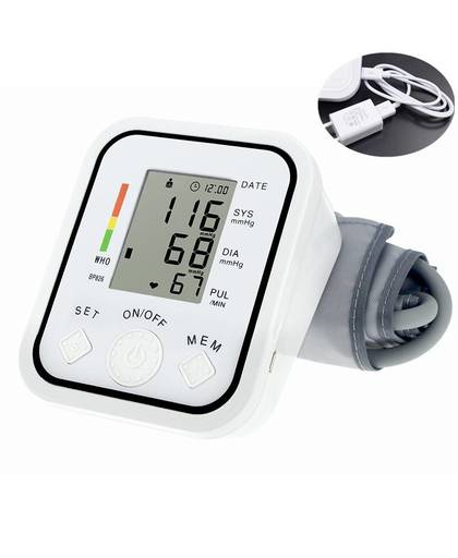 Digitale Bovenarm Bloeddrukmeter Pulse Monitoren tonometer Draagbare gezondheidszorg bp Bloeddrukmeter meter bloeddrukmeter 
 MOREE