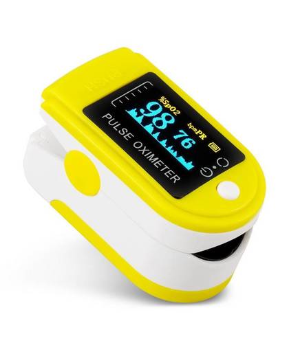 Digitale vinger oximeter, OLED pulsoximeter display pulsioximetro SPO2 PR saturatiemeter de dedo, oximeter een vinger met draagtas 
 Beurha