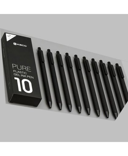 10 stks/pak Xiaomi KACO Teken Pen 0.5mm Pen, schrijven Lengte 400 M, zwart Wit ABS Plastic Glad Inkt Voor Student/kantoormedewerker