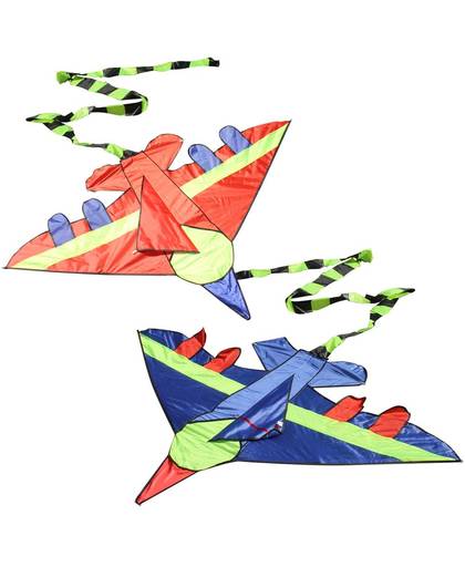 Nieuwigheid Kids Flying Kite Lange Staart Vliegtuig Vliegers BuitensportenSpeelgoed Vlieger Makkelijk voor Kinderen Geen Draad