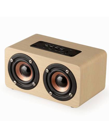 TOPROAD Draadloze Bluetooth Speaker Hout Draagbare Audio HiFi Thuisbioscoop Sound Receiver Stereo Muziek Subwoofer Computer Speakers
