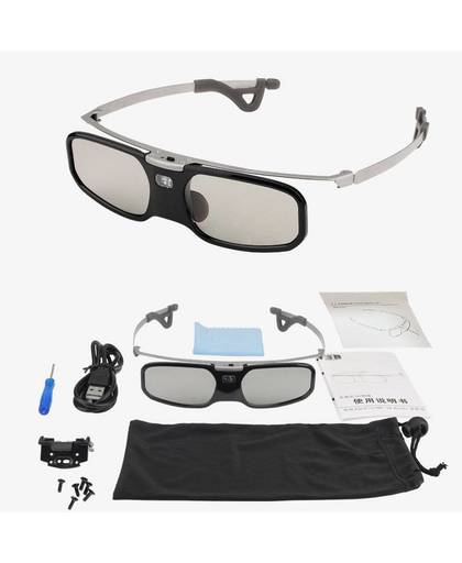 Actieve Shutter 3D DLP bril metalen benen voor BenQ Z4/H1/G1/P1 LG, NOTEN, Acer, Optoma DLP-LINK projectoren met Bijziendheid clip 
 Mitoot