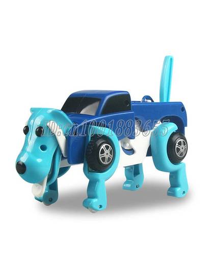 automatische vervorming auto hond speelgoed 14.5*6*10 CM automatische vervorming hond om auto KinderenRood Blauw Groen roze