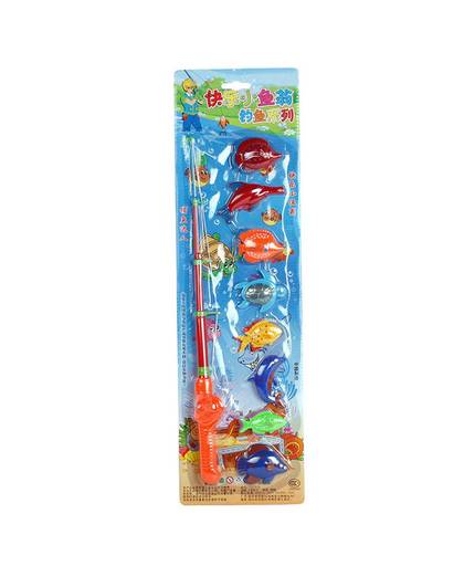 1 Set Magnetische Vissen Game Set Speelgoed met Staaf 8 Fishes Vangen Haak Pull Fun Kinderen Baden Bad Speelgoed
