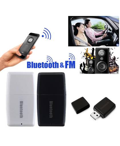 2 in 1 Draadloze Bluetooth V4.1 + EDR 3.5mm Muziek Audio Receiver A2DP Stereo Auto Fm-zender L3FE