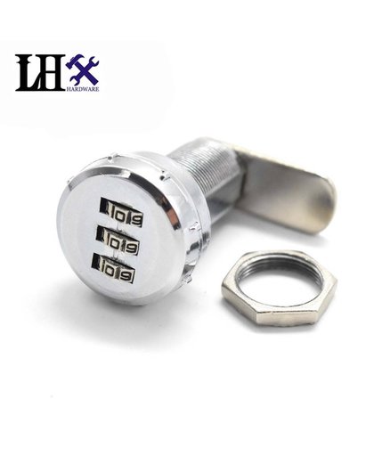 LHX Hardware Combinatie Cam Lock 3 Digit 30mm, 24mm Lengte Security Lock voor Ladekast Custom Code wachtwoord Sloten