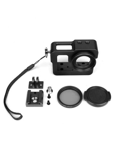 SCHIETEN Aluminium Protector Robuuste Kooi Beschermhoes voor GoPro Hero 3 + 3 Met UV Lens Cover Voor Go pro Hero 3 accessoires