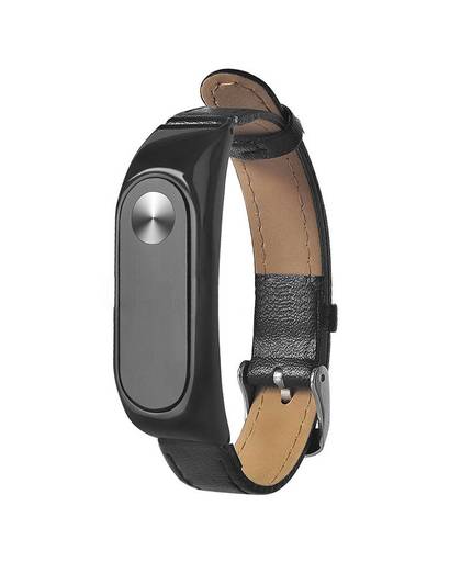 Vervanging Leather strap Wrist Band Plus Voor Xiaomi Mi Band 2 Metal Case