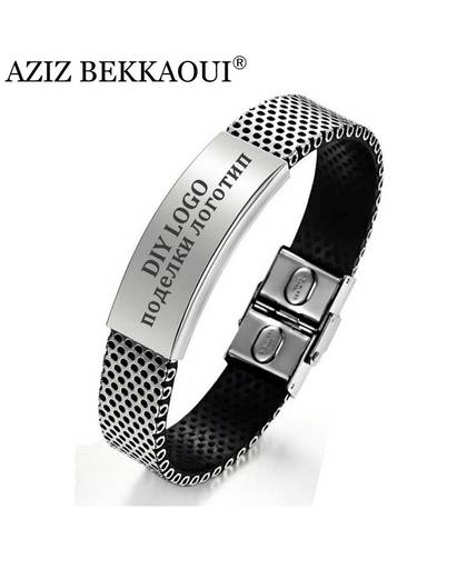 Aziz bekkaoui man sieraden id armbanden voor mannen gepersonaliseerde naam bangle rvs armbanden custom logo graveren naam service 
 AZIZ BEKKAOUI