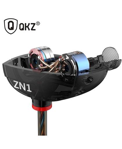 Oortelefoon QKZ ZN1 Originele 3.5mm in Ear Oortelefoon Met Microfoon HIFI Stereo Oortelefoon Super Bass Geluidsisolerende fone de ouvido