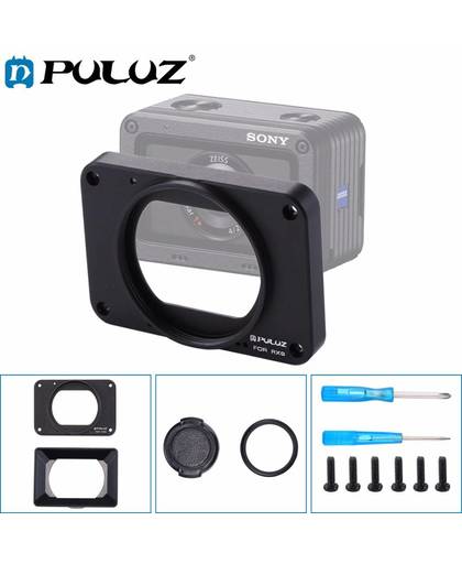 PULUZ voor Sony RX0 Aluminium Voorpaneel + 37mm UV Filter Lens + Zonnescherm met Schroeven en Scr Voor Sony RX0 Accessoires