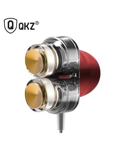 Echt QKZ KD7 Oortelefoon Dual Driver Met Mic gaming headset mp3 DJ Veld Headset fone de ouvido headset