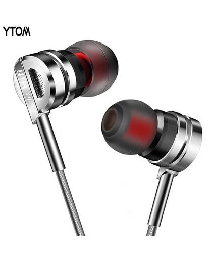 YTOM T3 HIFI metalen oortelefoon clear bass oordopjes met Microfoon Noise Cancelling In Ear Headset DJ XBS oortje voor xiaomi iphone