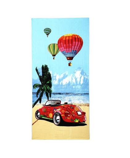 70*150 CM Microfiber Badhanddoek Cartoon Auto Ballon Patroon Volwassen Strandlaken Voor Thuis Travelling