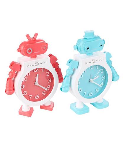 Creatieve Paar Robot Wekker Leuke Kinderen Slaapkamer Decor Wekker Quartz Tafel wakker Wekkers