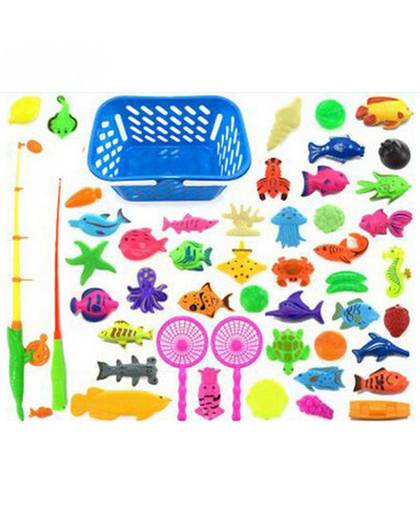 40/50 stks Magnetische Vissen Speelgoed Game Kids 3D Vis Hengel Babybadje Speelgoed Outdoor Funny Speelgoed Set