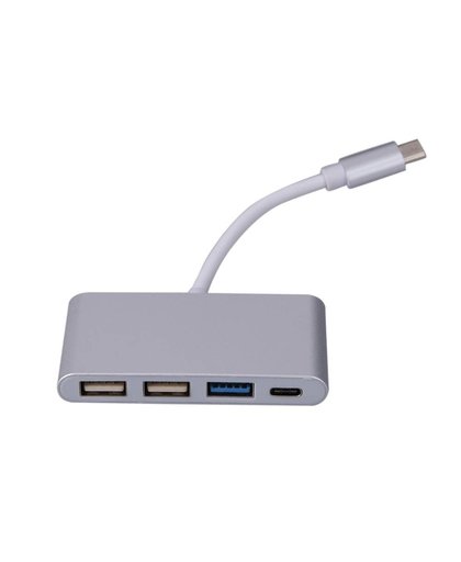 UBS 3.1 Type-C 2 USB 2.0 + USB 3.0 USB-C Poort Opladen HUB OTG Adapter Kabel voorMacBook 12 
 ALLOYSEED