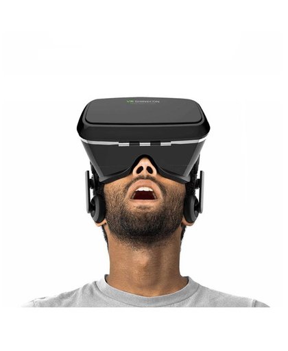 Vr virtual reality 3d bril helm vr box kartonnen voor 4.7-6 "smartphone 3d movie game + bluetooth controller/gamepad 
 shinecon