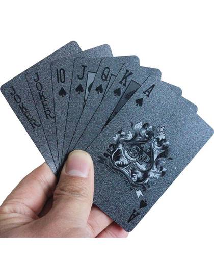 Zwart Poker Kaarten 3D-Printing Diamant Waterdichte Plastic Speelkaarten Casino Poker Set-