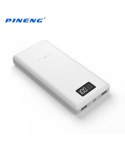Originele 20000 mah Bank Dual USB Draagbare Batterij Mobiele Li-Polymeer Oplader PowerBank met LED Indicator Voor iphone7 
 Pineng