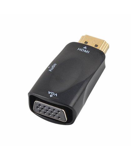 HDMI naar VGA Adapter met Audio Kabel Man-vrouw 1080 p Voor PC/HDTV DVD 
 MyXL