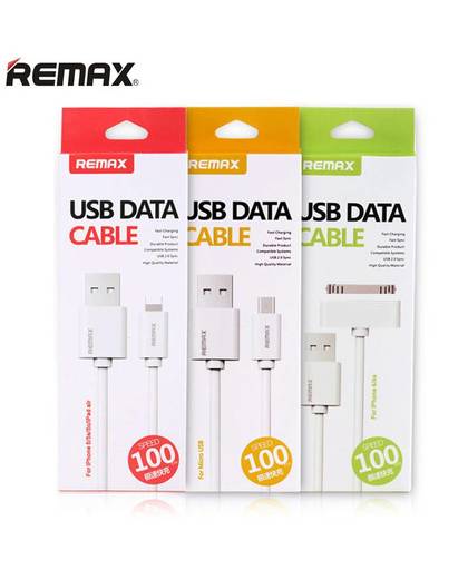 Opladen Usb-kabel voor iPhone 4 4 S 5 5 S 6 6 S 7 Plus Originele Micro USB Cord voor Samsung Android Lading 1 m usb kabel 
 Remax
