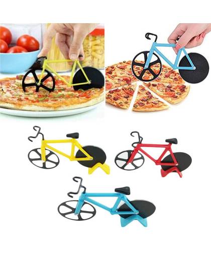 Fietswiel Mes Pizza Cutter Dual Bike Ronde Staal Pizza Schop Koken Tool Keuken Accessoires Pizza Gereedschap 
 EH-LIFE