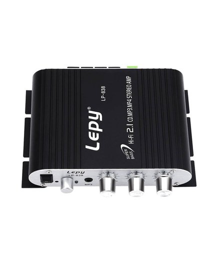 Lepy LP-838 Mini Stereo-Versterker Booster DVD Auto Auto Motorfiets Home Audio Stereo Bass Geen Stekker Speaker Versterker