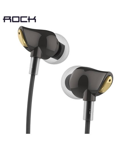 ROCK In Oor Zirkoon Stereo Oortelefoon, Headset 3.5mm Luxe Oordopjes Voor iPhone Samsung Met Mic clear bass
