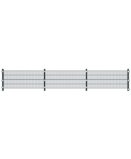 vidaXL Anthracite Grey 6 m Fence Panel with Posts 0.8 High