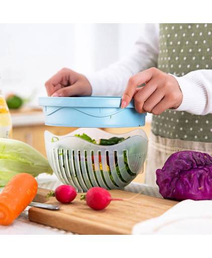 60 Seconden Salade Cutter Kom Gemakkelijk Salade Maker Gereedschap Fruit Groente Chopper Keuken Tool Gadgets Cutter keuken Accessoires 
 fypo