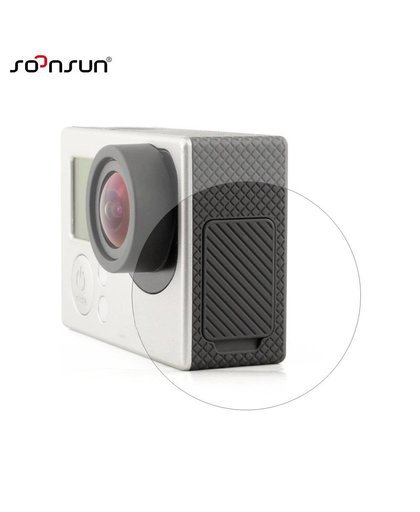 SOONSUN 2 stks/partij USB Zijdeur Cover Vervanging voor GoPro Hero 4 3 + 3 Camera Zwart & Zilver Editie